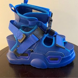 ANTHONY WANG MULBERRY-01 PLATFORM SANDALS, Women’s 8.5, Blue